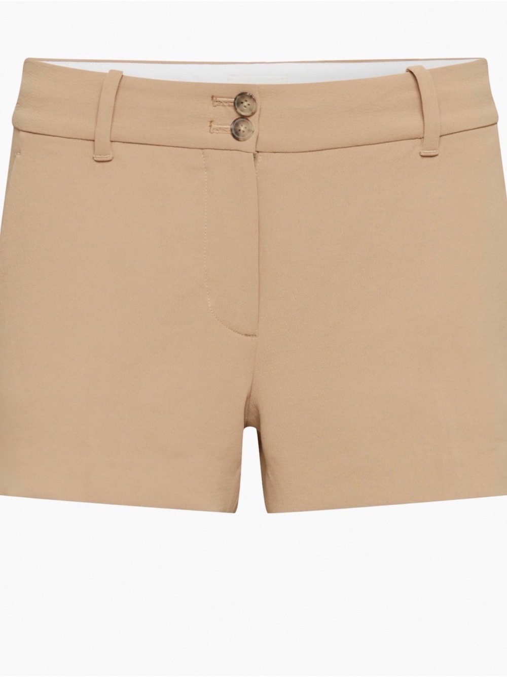 Aritzia Vivaldi Shorts in Gold Camel with Double Button
